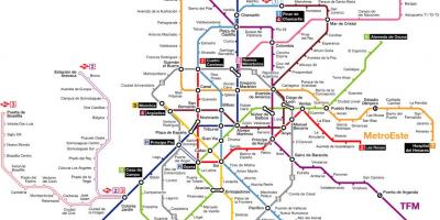 마드리드 지하철은 지도