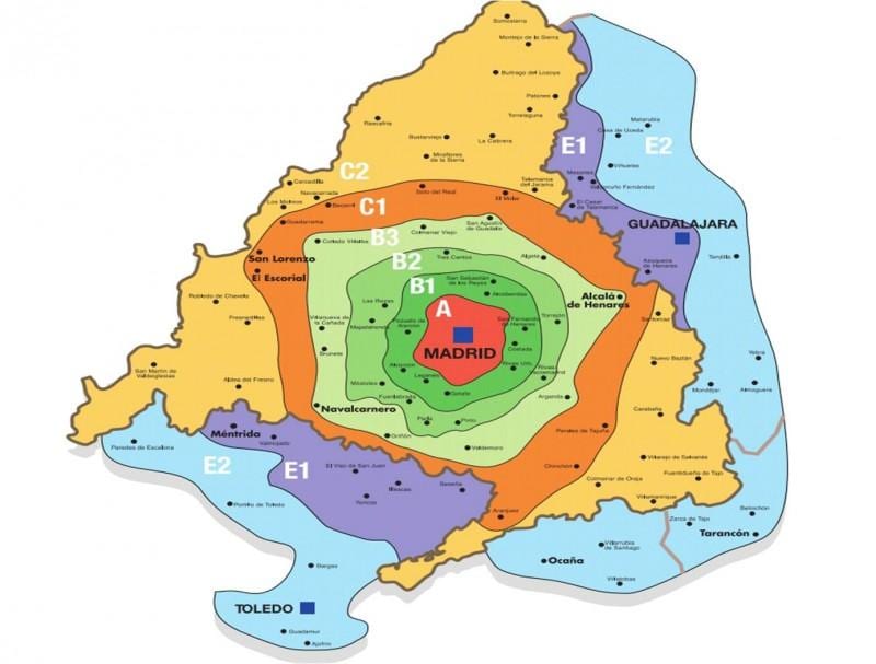 마드리드 영역 t map