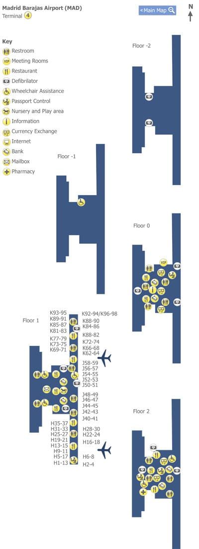 공항 터미널 4 지도