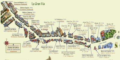 지도 gran via 마드리드