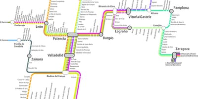 지도 마드리드의 renfe